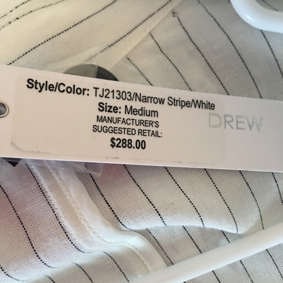 NWT Classic DREW Linen White Pin Striped Blazer - Picture 7 of 8